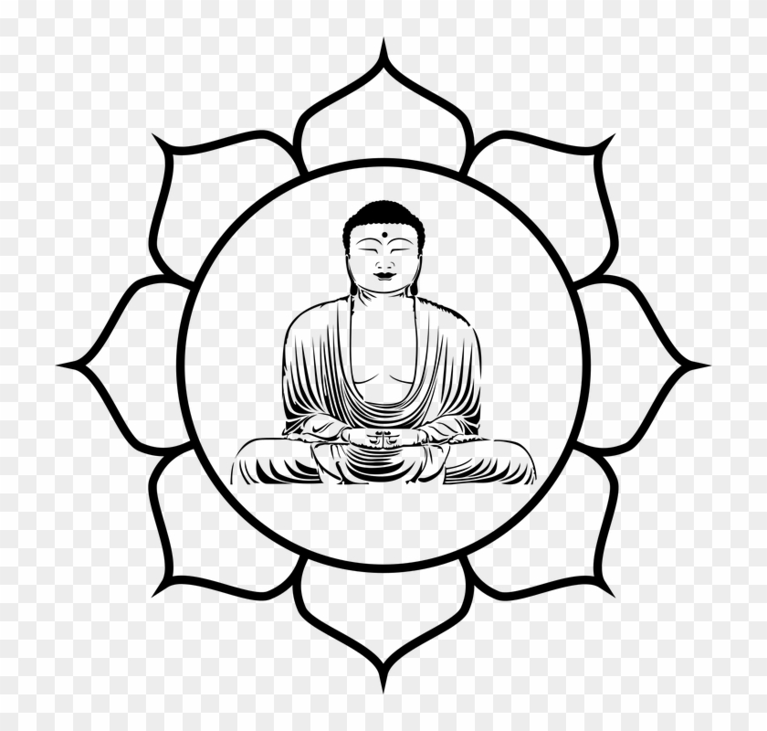 Lotus Flower Line Drawing 8, Buy Clip Art - Different Peace Symbols From Cultures #304525