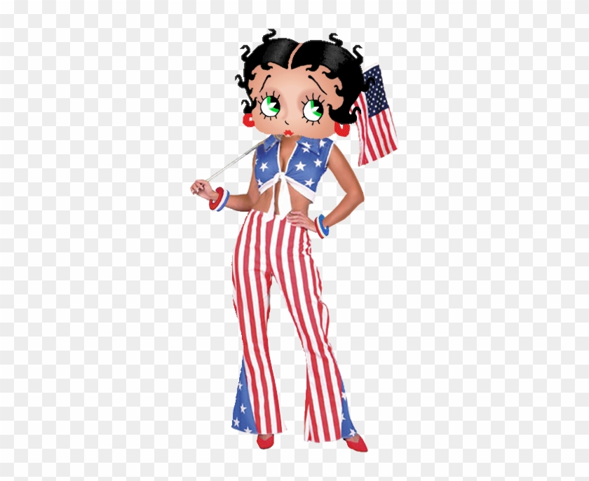 Betty Boop Wearing Red, White And Blue - Happy 4th Of July Betty Boop #304584