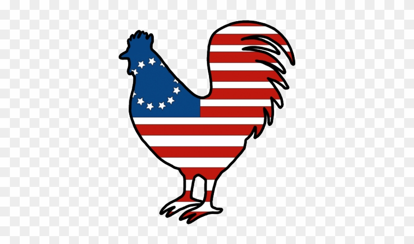 Patriotic Roscoe, Takoma Park's Rooster Mascot In Red, - Rooster #304593