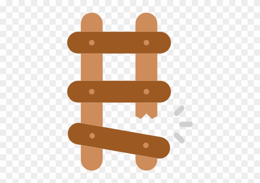 Ladder Free Icon - Broken Cartoon Ladder #304648