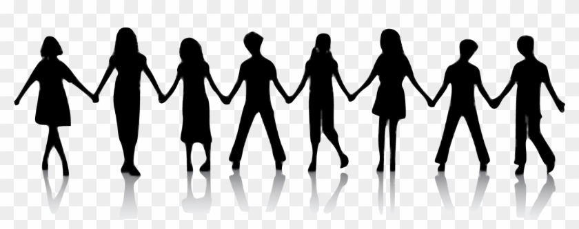 Friend Clipart Transparent Background - People Hold Hands Silhouette #304652