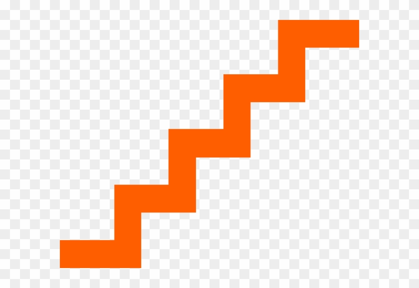 Orange Stairs Clip Art At Clker - Stairs Clipart No Background #304672