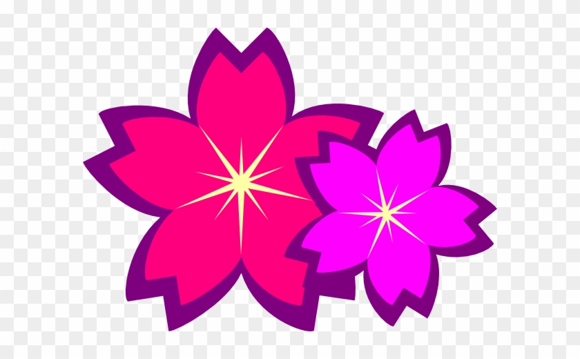 This Free Clip Arts Design Of Purple Flowers - Pink And Purple Flowers Clip Art #304686