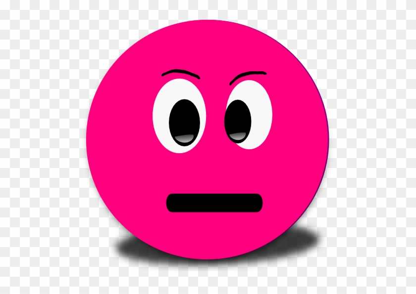 Clipart Confused Smiley Pink - Confused Face Clip Art #304796