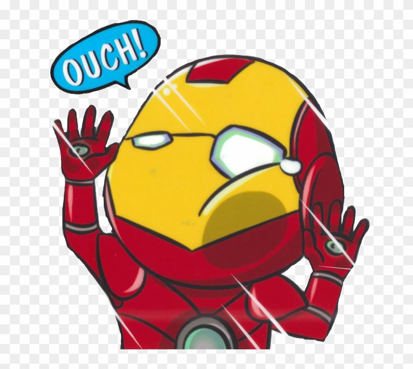 Ironman Cartooncartoni Animati Marvel Ouch Sticker - 鋼鐵 人 Q 版 桌布 #305051