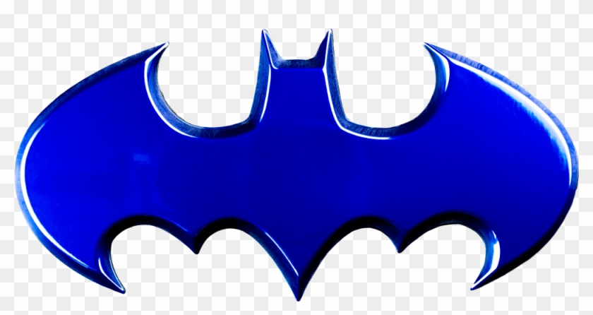 Batman Logo Blue Chrome Premium Fan Emblem By Fan Emblems - Pink Batman Logo #305121