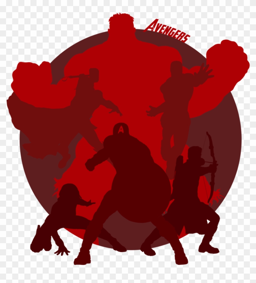 Avengers Silhouette By Davemilburn On Deviantart - T-shirt #305198