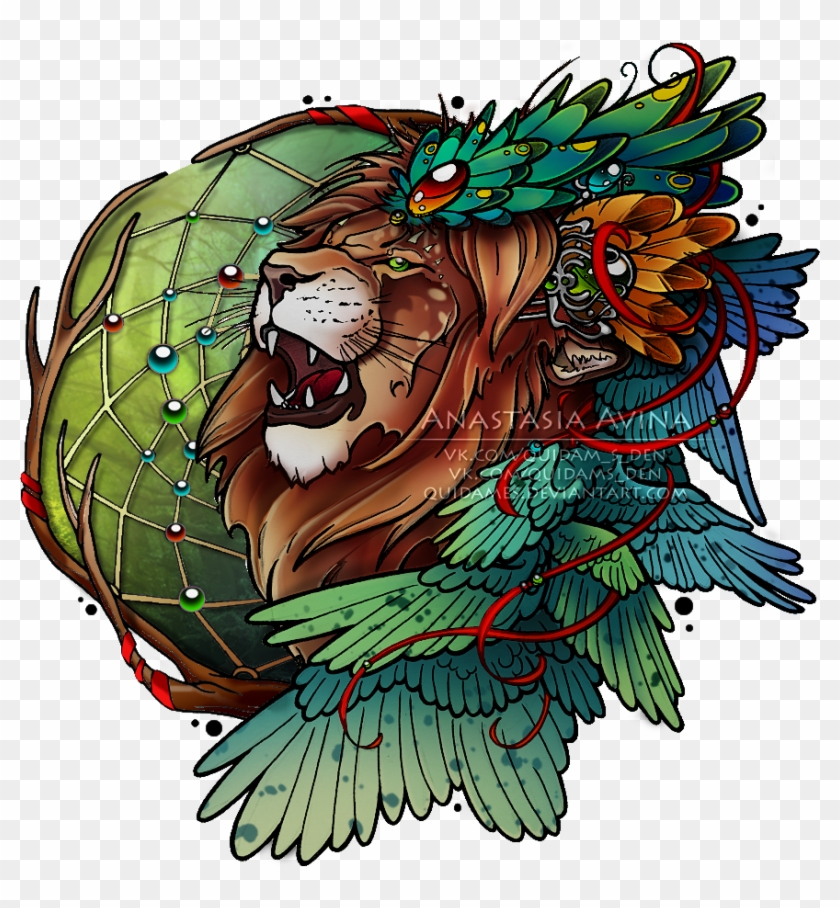 New School Lion Tattoo Designs 10 - Anastasia Avina Art #305350