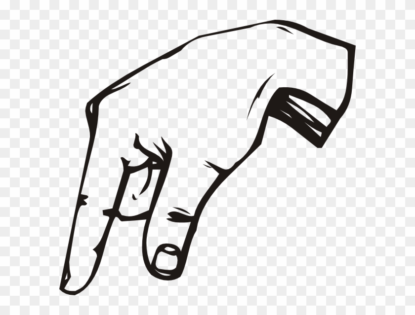Free Vector Sign Language Q Clip Art - Sign Language Letter Q #305438