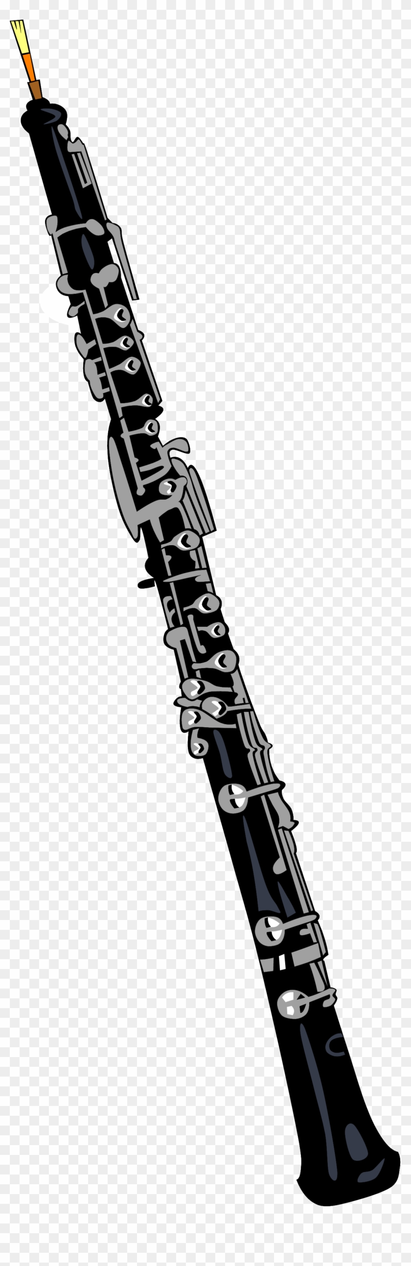 Oboe Silhouette Clip Art - Instrumentos De Viento Madera Clarinete #305446