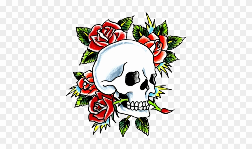 Famous Tattooist And Fashion Designer, Ed Hardy, Has - Skull And Rose Clip Art #305495