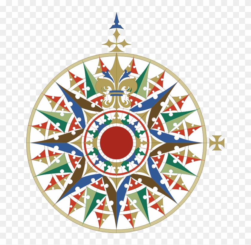 Replica Of The Main Compass Rose Of The Cantino Planisphere - Ap Kapu Corporation #305502