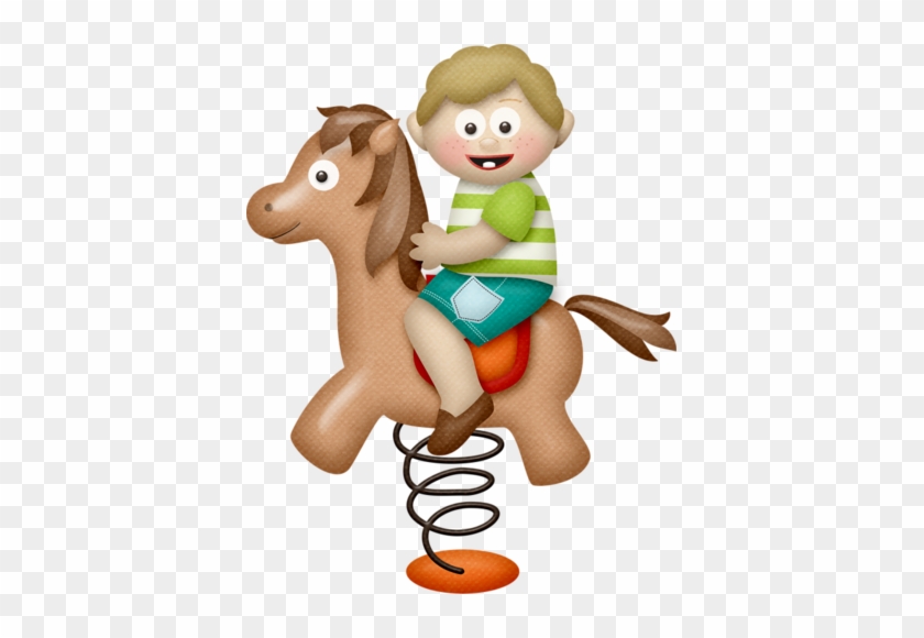 Blond Haired Boy ~ Horse - Cartoon #305522