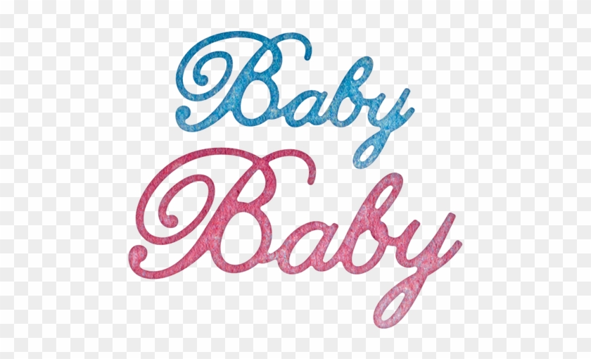 Cheery Lynn Designs Baby 2 Piece Die Set Cut Out - Word Baby In Cursive #305564