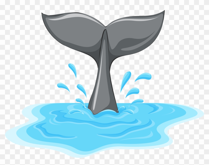 Whale Fin Clipart - Cola De Ballena Dibujo #305588