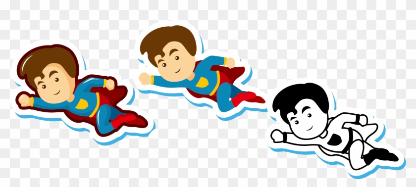 Clark Kent Flight Supergirl Cartoon - Free Vector Superhero #305763