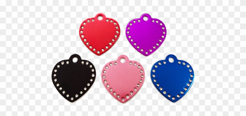 Swarovski Crystal Heart Tags - Frederick Engraving Swarovski Heart Pet Id Tag #305794