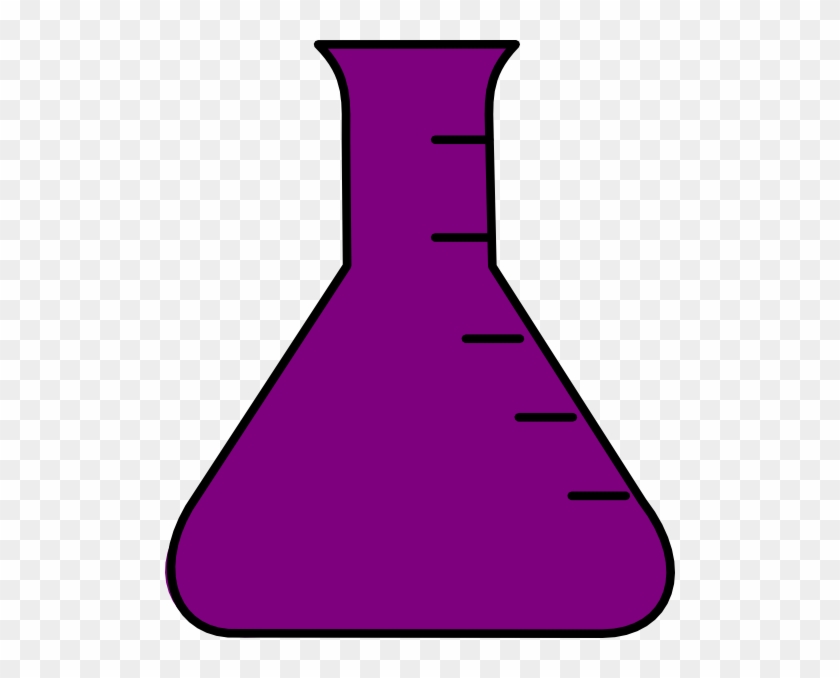 Purple Flask Clip Art - Purple Beaker Clip Art #306059