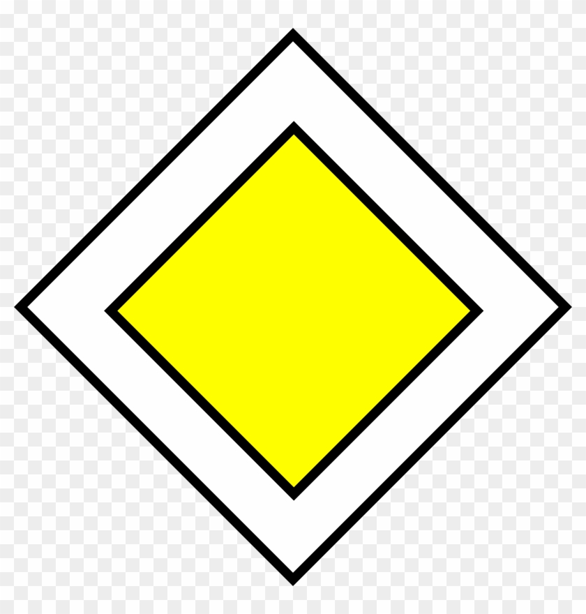 Yellow Diamond Road Sign Meaning #306082