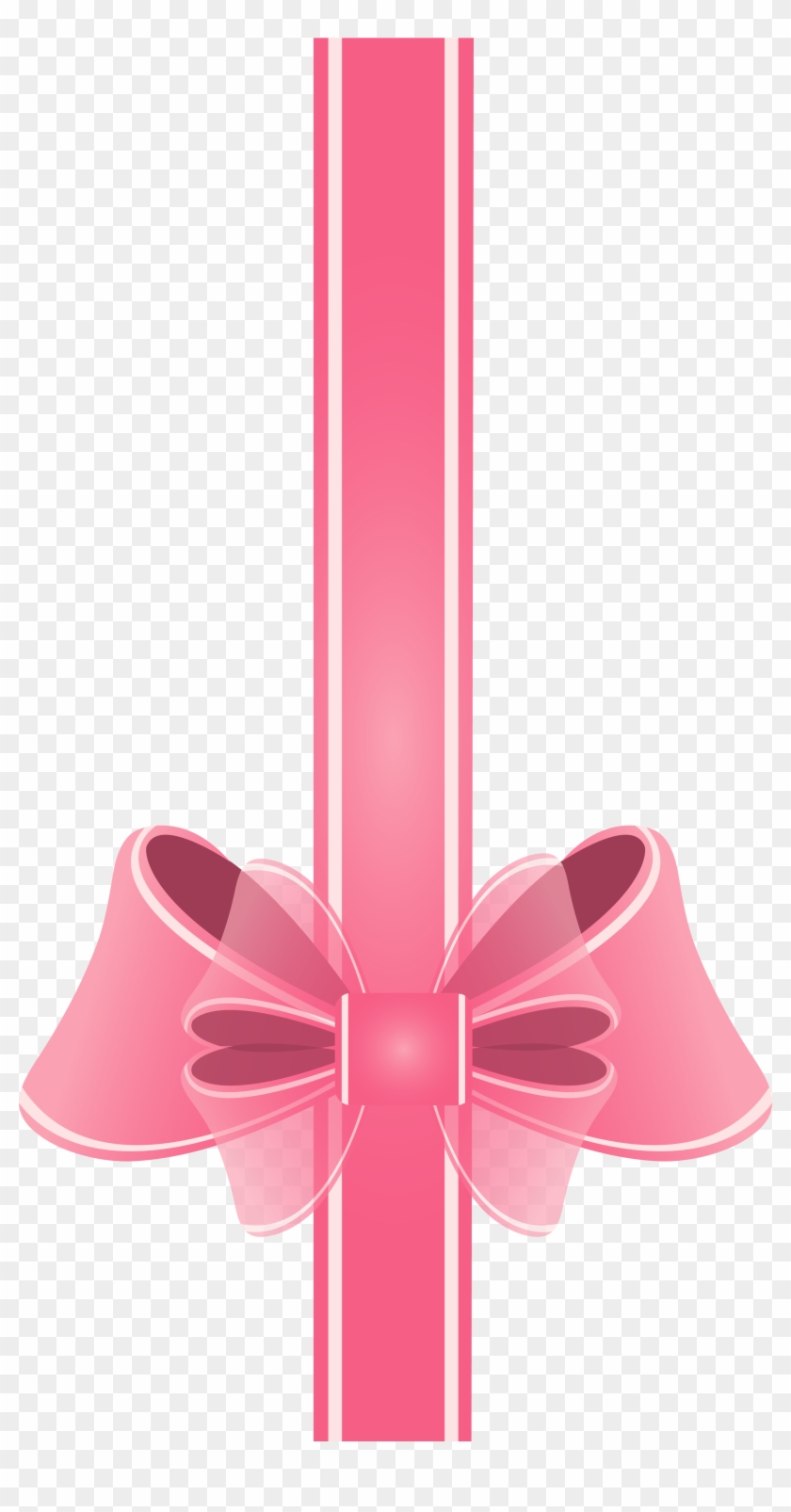 Elegant Pink Ribbon Clip Art Medium Size - Pink Ribbon Png File #306109