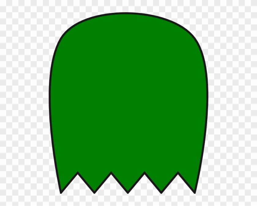 Green Pacman Ghost Clip Art At Clker - Pacman Ghost No Eyes #306162