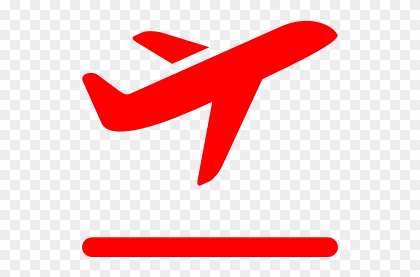 Free Red Airplane Takeoff Icon Download Red Airplane - Airplane Icon Png #306180