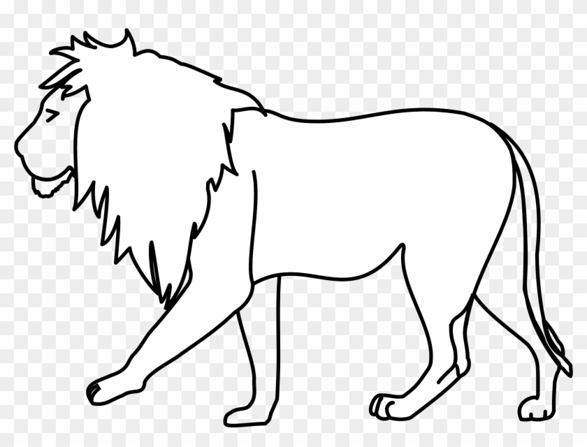 Lion Line Art - Clip Art #306315