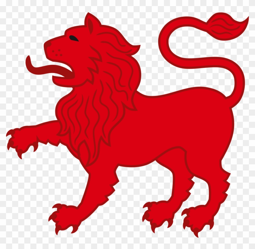 Clipart - Coat Of Arms Red Lion #306332
