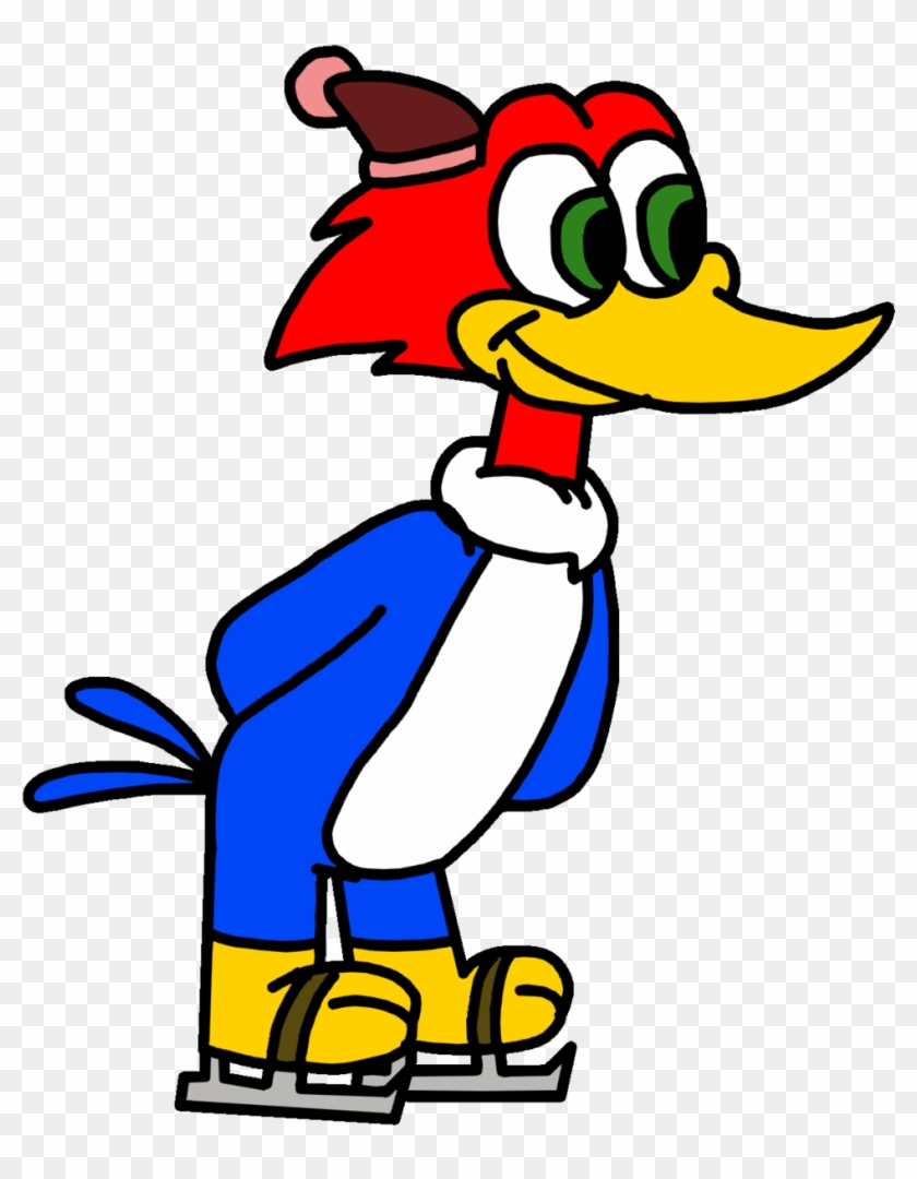 Woody Woodpecker Doing Ice Skating By Marcospower1996 - Woody Woodpecker #306338