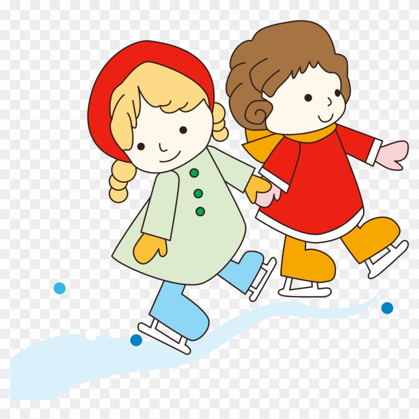 Free Kids Ice Skating Clipart - Ice Skating #306364