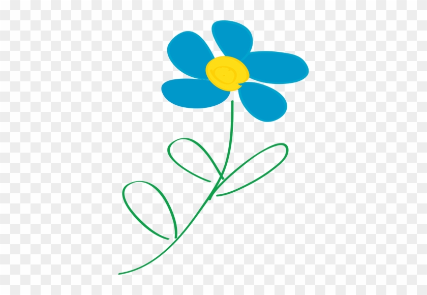 Flower With Blue Petals - Clip Art Flowers Free #306366