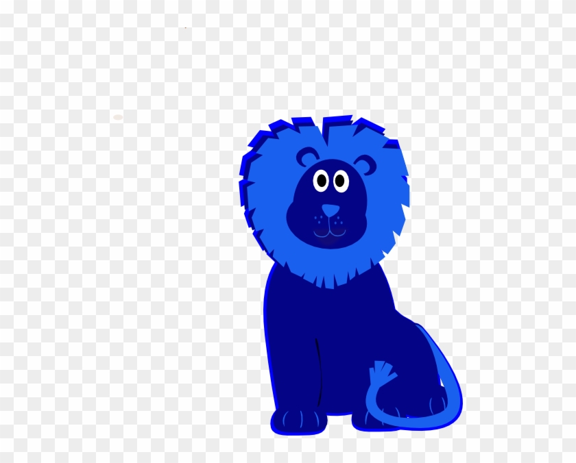 Cute Blue Lion Svg Clip Arts 510 X 596 Px - Blue Lion Cartoon #306368