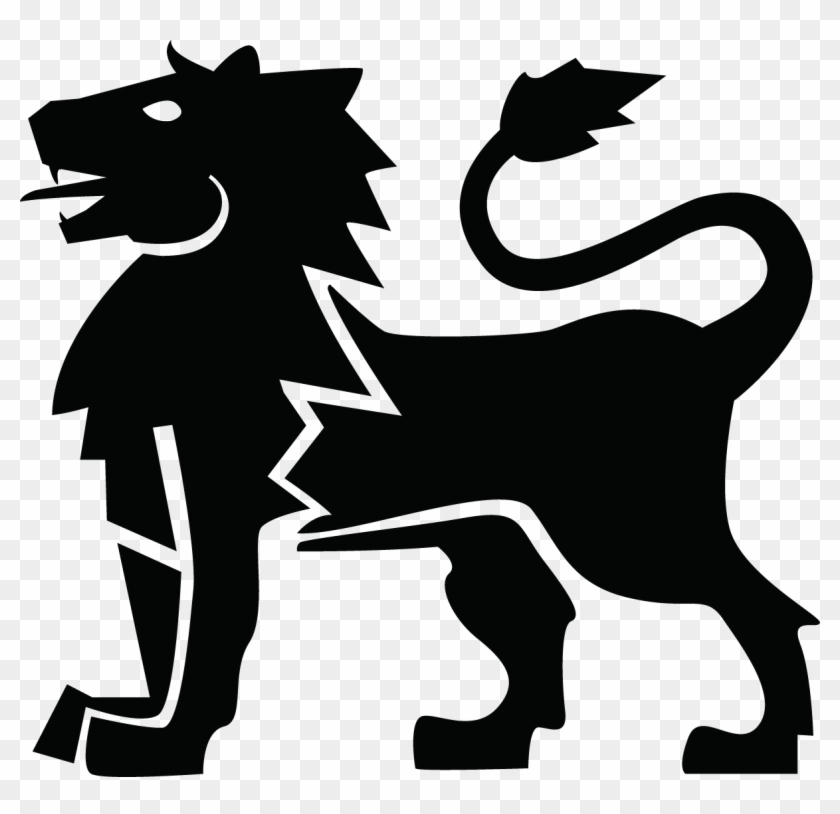 Lion Heraldry Clip Art - Heraldic Lion Vector Png #306434