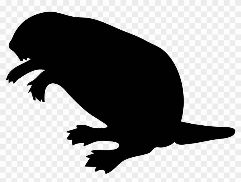 Beaver Free Stock Photo Illustrated Silhouette Of A - Beaver Clip Art #306438
