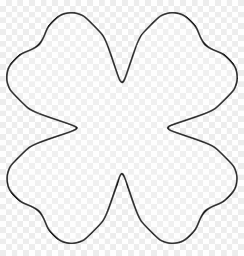 Four Petal Flower Template