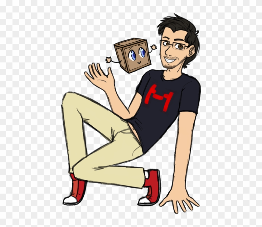 Markiplier And Tiny Box Tim ^^ My First Doodle - Art #306619