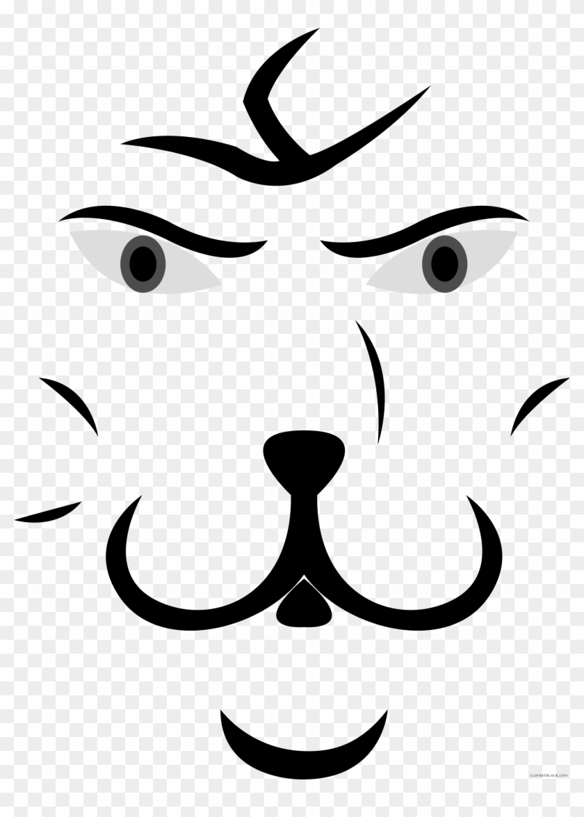 Lion Face Animal Free Black White Clipart Images Clipartblack - Lion Face Animal Free Black White Clipart Images Clipartblack #306802