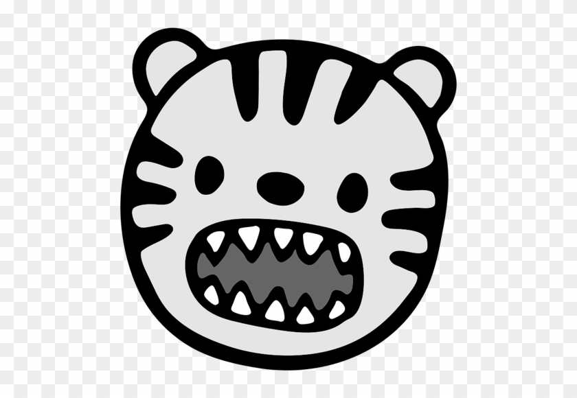 Tiger's Cartoon Face - Rawr Clip Art #306833
