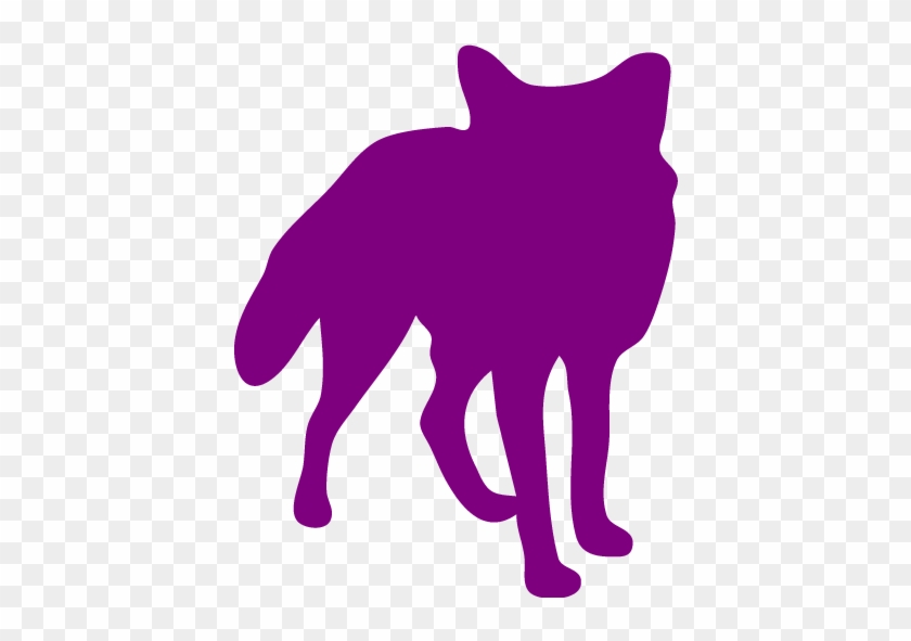 Fox Clipart Purple - Black And White Fox Clipart #306886