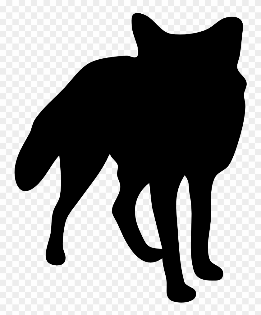 Fox Clip Art Black #306887