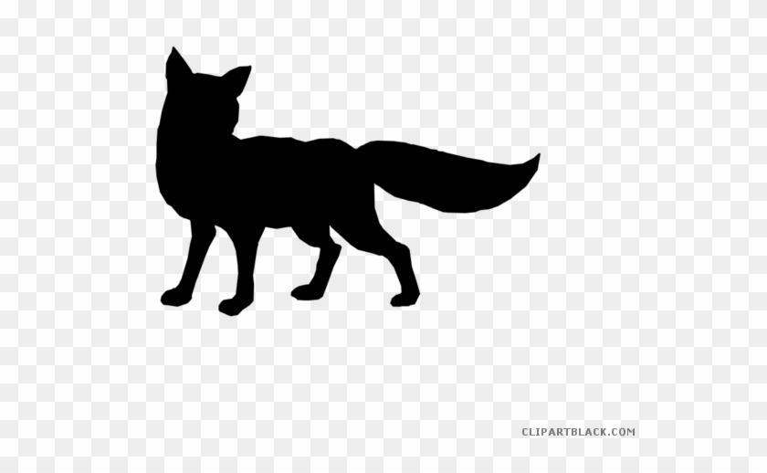 Fox Silhouette Animal Free Black White Clipart Images - Fox Silhouette #306919