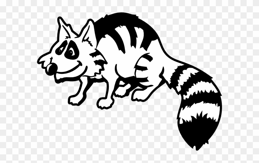 Raccoon Clip Art At Clkercom Vector Online - Racoon Black And White #306954