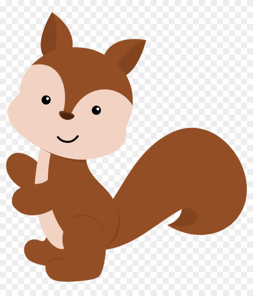 Say Hello Woodland Animalswoodland - Woodland Squirrel Clipart #307042