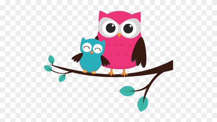 Cottage Crafts - Mommy And Baby Owl Clip Art #307082
