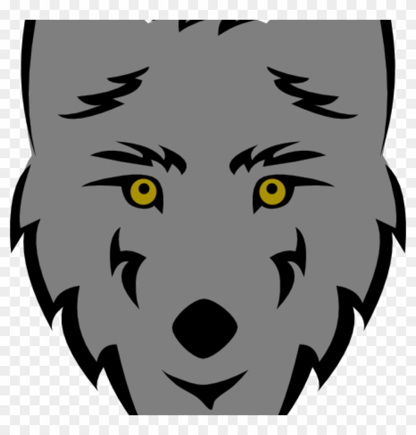 Wolf Head Clipart Simple Stylized Wolf Head Clip Art - Easy Drawings Of Grey Wolf #307179