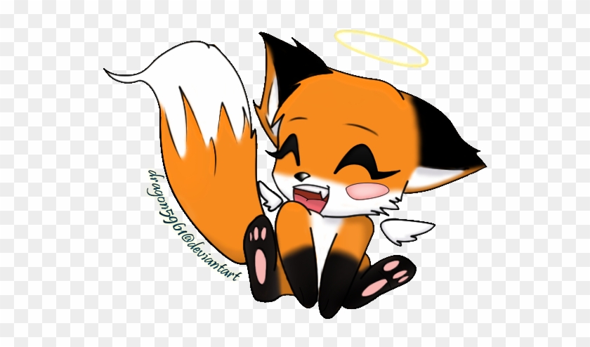 Cute Fox Colored By Dragon5961 - Cute Drawings Of A Fox - Free Transparent  PNG Clipart Images Download