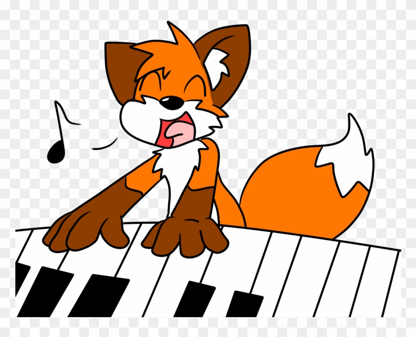 Piano Fox By Loofytehfox - Fox Playing Piano Cartoon #307226