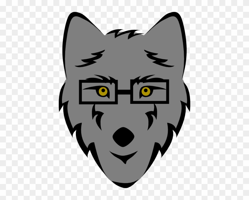Wolf With Glasses Clip Art At Clker - Wolf Clip Art #307235
