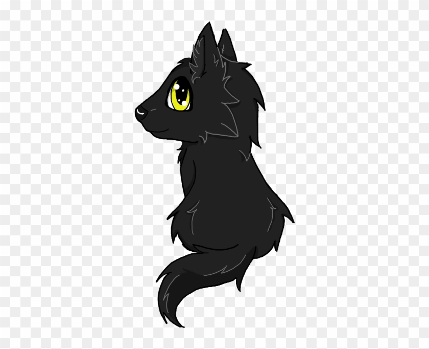 Black Wolf Pup By Wolfy Kokoro On Deviantart - Wolf Pup Silhouette #307266