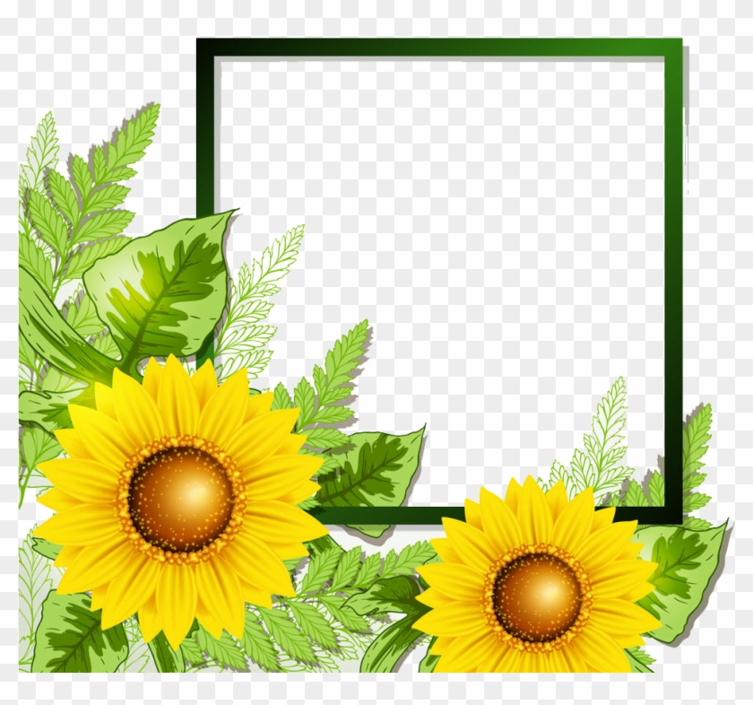 Sunflower Border - Sun Flower Frame Png #307319